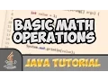 Java Tutorials Basic math operations with integers