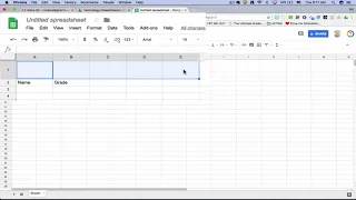 Google Sheets Make a header