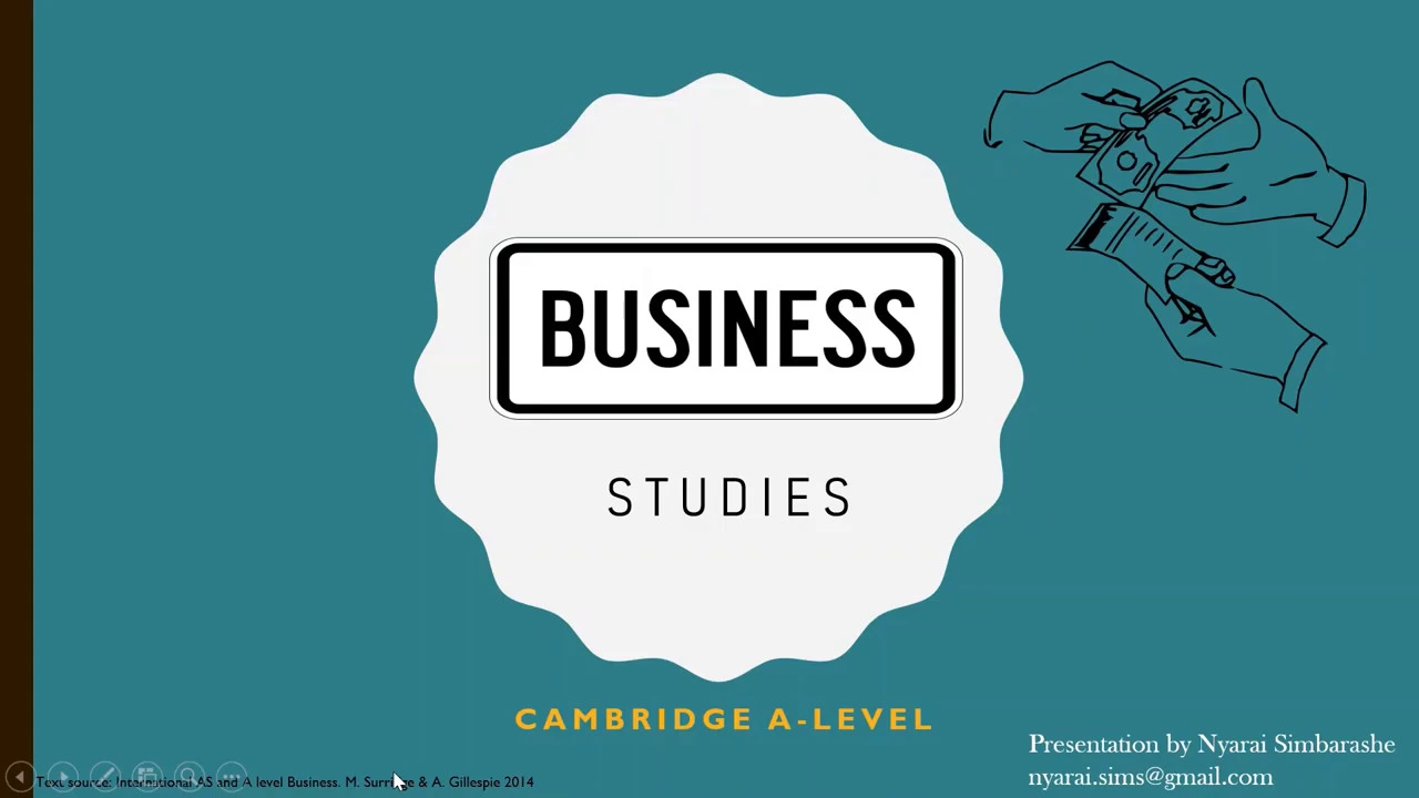 Cambridge A-level. Business and its environment. Enterprise 1/2