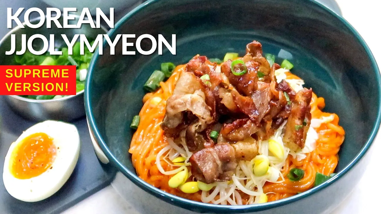 How to: Korean Jjolmyeon Noodles   Spicy & Loaded 