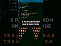 Print Five Pattern from only one code 17 c programming Eralogy