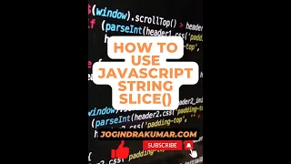 javascript string methods slice part 2