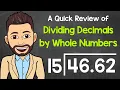 Dividing Decimals by Whole Numbers Math with Mr J
