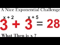 Olympiad Algebra Challenge A Nice Exponential math Question Cracking The Code