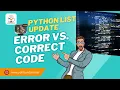 Python List Update Avoid Common Mistakes Fix Errors