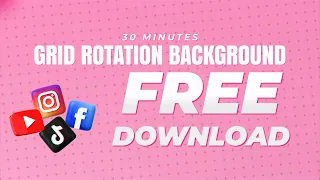 Free Pink Grid Rotation Motion Background 30 Minutes 4K Seamless Loop