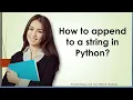 How to append to a string in Python