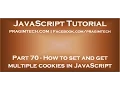 Set and get multiple cookies in JavaScript