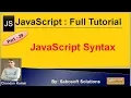 JavaScript Syntax JavaScript Full Tutorial in Hindi