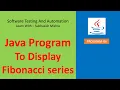 06 - Java program to display Fibonacci series
