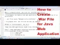 50 How to War file for java web application Adv Java Servlet Programming Tutorial