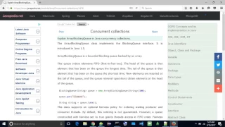 Explain ArrayBlockingQueue in Java concurrency collections javapedia net
