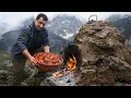 Download Lagu Primitive Clay Oven Build 🍖 Cooking Lamb with Vegetables in Nature
