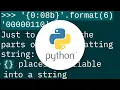 Converting integer to binary in python