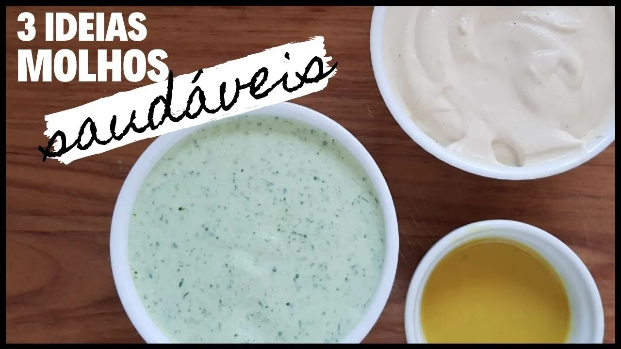 3 MOLHOS PARA SALADA saudáveis. 