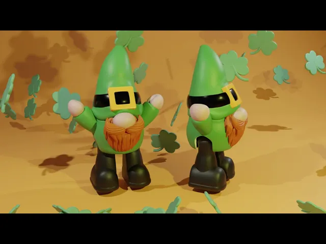 Multicolor St Patty's Flexi Gnome - Articulated Fidget Toy (Bambu 3MF) video thumbnail