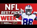BEST Week 4 NFL Player Picks on PRIZEPICKS NFL Pick EM Best Picks Plays