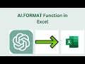 AI FORMAT Function in Excel - ChatGPT for Excel