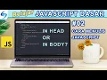 Cara Menulis Javascript In Head atau In Body Belajar Javascript Dasar