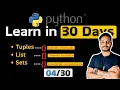 Python for Data Engineers Data Analysts List Tuples Sets Resume 1 Projects Tutorials 30