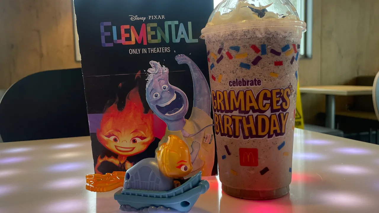 DISNEY•PIXAR -“ELEMENTAL” @ McDonald’s | Happy Meal Toys | Collect all 8 | Happy Bday Grimace