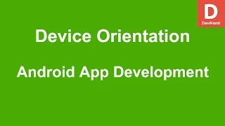 Android Get Device Orientation