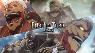 all reiner titan roars in attack on titan season 2 season 4 part 2