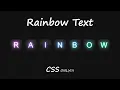 CSS Rainbow Text CSS Animation