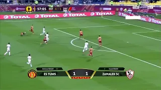 هدف اشرف بن شرقي الثاني لفريقه الزمالك ضد الترجي هدف من وسط الميدان 