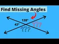 Find missing Angles with Vertical Angles