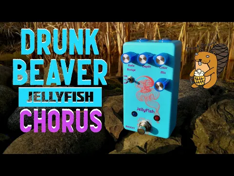 Drunk Beaver Jellyfish analog chorus pedal demo video by Riffs and Pancakes  - YouTube thumbnail