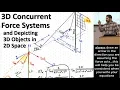 3-D Concurrent Force Systems Using Isometric Grids to Visualize Draw Understand 3D Structures