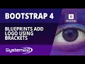 Bootstrap 4 Blueprints Add Logo Using Brackets Text Editor