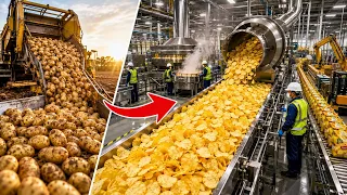 Inside the World's Biggest Potato Chips Factory! 😱 How Millions of Chips Are Made Every Day
