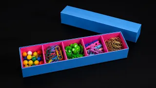 How to Fold a 5-Compartment Paper Organizer Box