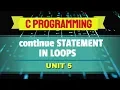 Continue Statement in Loops