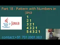 Pattern with Numbers in Java - Part 18