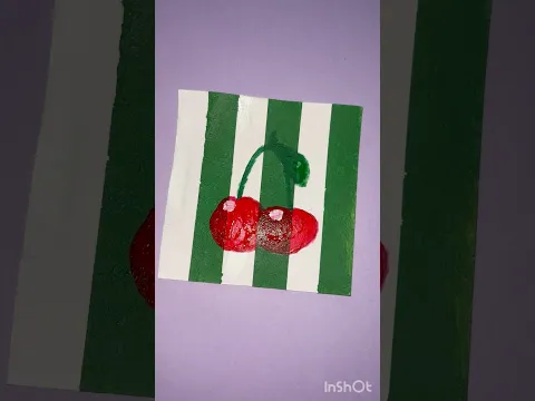 Cerises, peinture acrylique # #artherapy #art #artale #painting #acrylicpainting