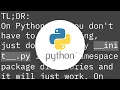 How do I create a namespace package in Python