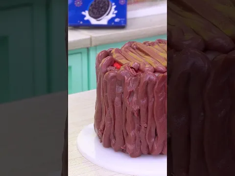 Mini Rainbow Chocolate Cake🌈 Satisfying ASMR Mini Cake #shorts #asmr #miniature