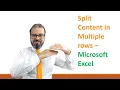 How to split data to multiple rows