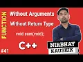 Function Without Arguments Without Return Type In C With Example Explain In Hindi By Nirbhay