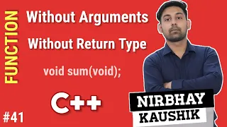 Function Without Arguments Without Return Type In C With Example Explain In Hindi By Nirbhay