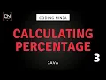 Calculating Percentage Java Coding Ninja