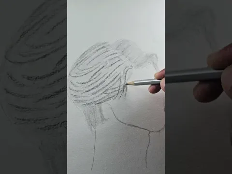 How to Draw Hair ✏️ | Easy Sketching Tips #Shorts
