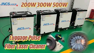 200W 300W 500W Luggage Type Pulse Fiber Laser Cleaning Machine Rust Removal for engine parts