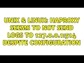 Unix Linux Haproxy seems to not send logs to 127 0 0 1 514 despite configuration