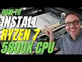 How to Install a Ryzen 7 5800X CPU on a Gigabyte X570 Aorus Elite WiFi Motherboard