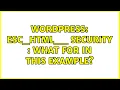 Wordpress esc - html