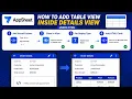 How to Create a Table Inside a Detail View in AppSheet